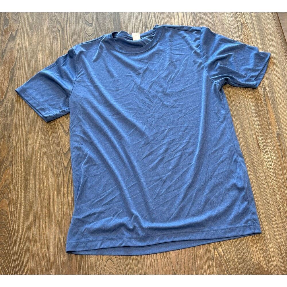 Sport-Tek Mens T-Shirt Crewneck Short Sleeve Pullover Top Blue Size Medium
